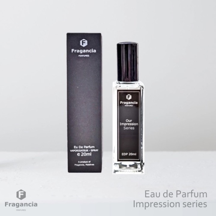 Fragancia Impression Series eau de parfum bottle and packaging